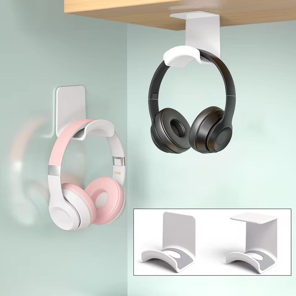 Headphone Stand Desk - Soporte Universal para auriculares, soporte adhesivo