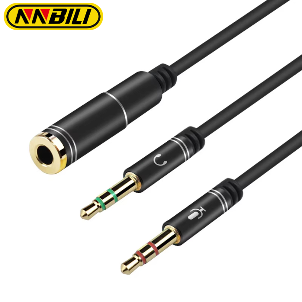 Earphone Splitter Jack - NNBILI Mini Jack 3.5, Cable Adaptador