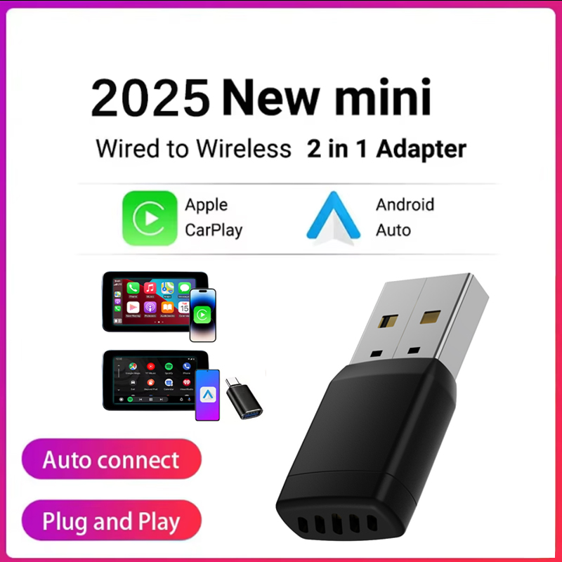 Bluetooth Adapter Receiver - Adaptador inalámbrico inteligente CarPlay Android Auto
