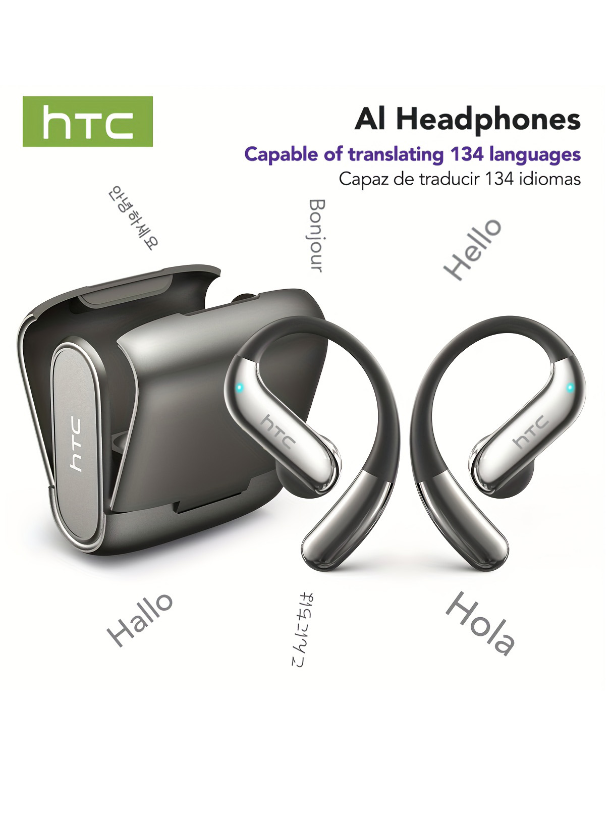 Earbuds Charging Case - Auriculares Bluetooth de oído abierto HTC