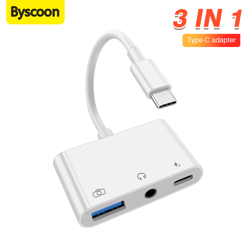 Earphone Splitter Jack - Adaptador de Audio 3 en 1