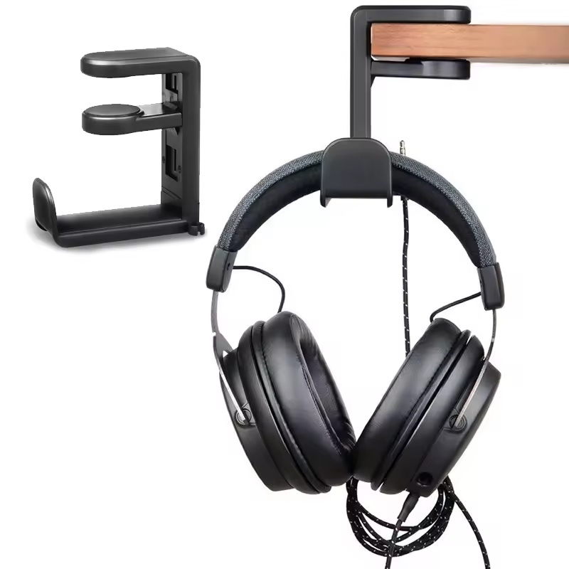 Headphone Stand Desk - Soporte para auriculares debajo del escritorio,