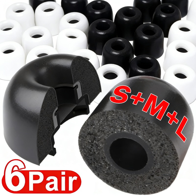Earphone Foam Tip - 6-3 pares de almohadillas de espuma