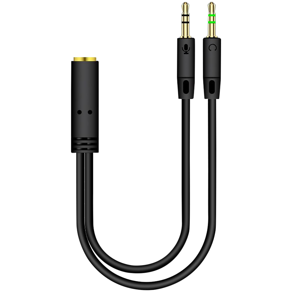 Earphone Splitter Jack - Adaptador de auriculares Jack de 3,5mm,