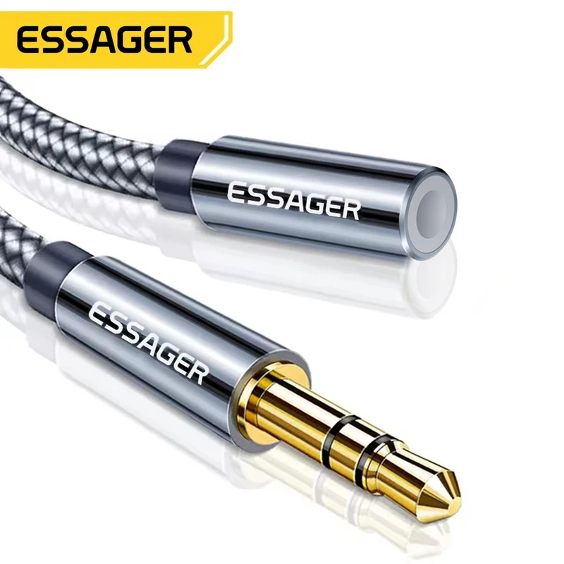 Earphone Splitter Jack - Cable de extensión para auriculares Essager,
