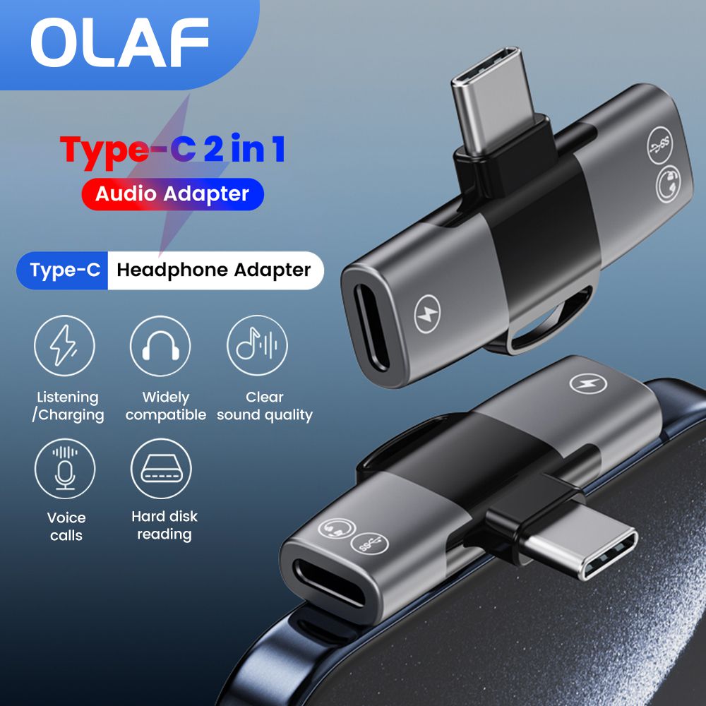 Earphone Splitter Jack - Adaptador de Audio 2 en 1