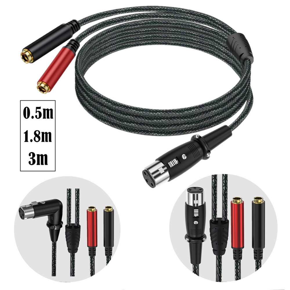 Cable divisor de audio XLR hem - Earphone Splitter Jack reseña y precio