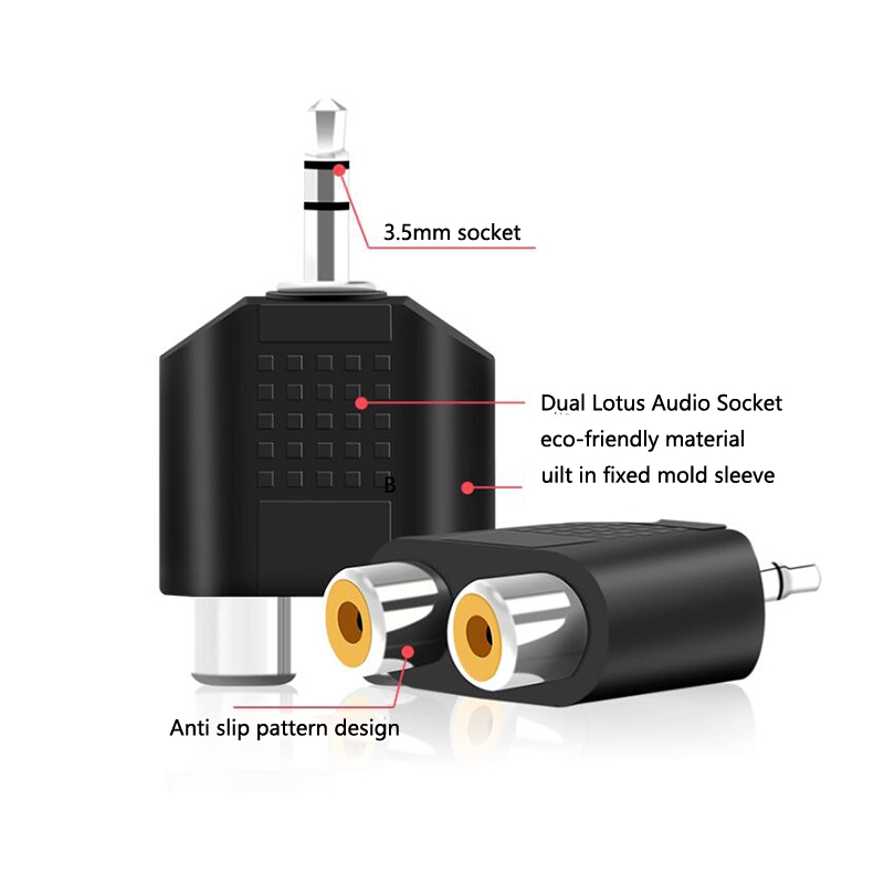 1/2/4 unidades Adaptador de ca - Earphone Splitter Jack reseña y precio
