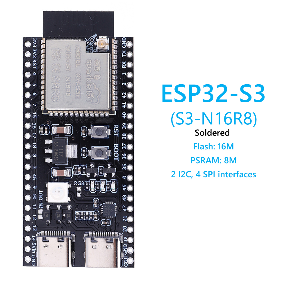 Placa de desarrollo ESP32 S3 N - Usb C Earphone reseña y precio