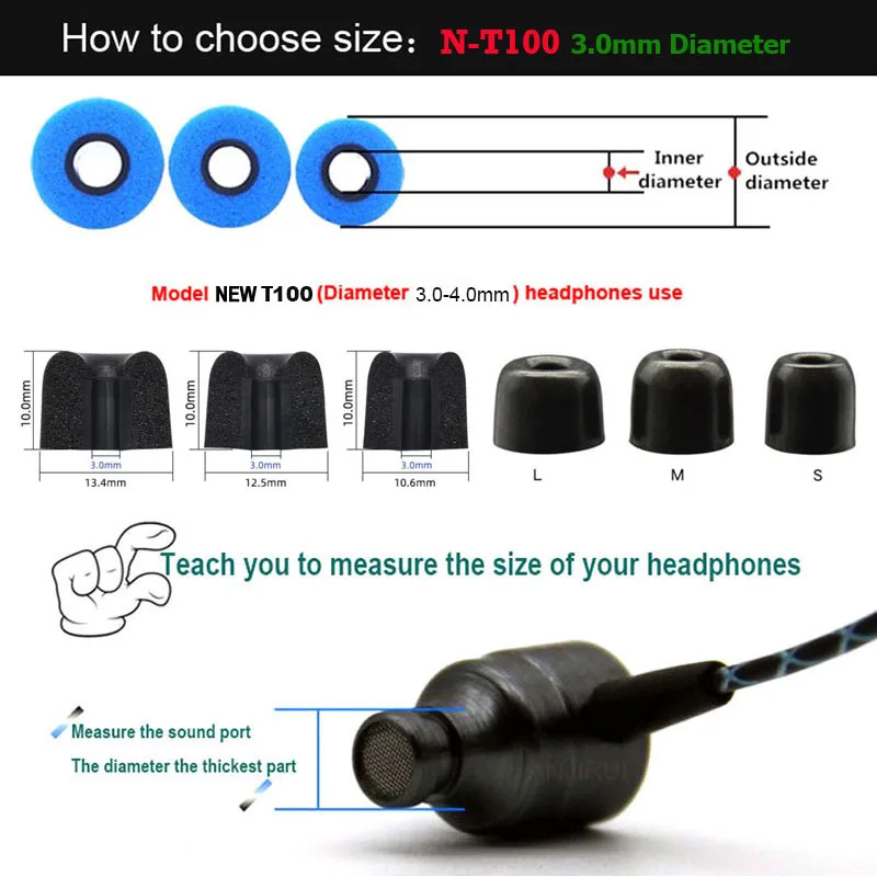 20 pares de almohadillas de es - Earphone Foam Tip reseña y precio