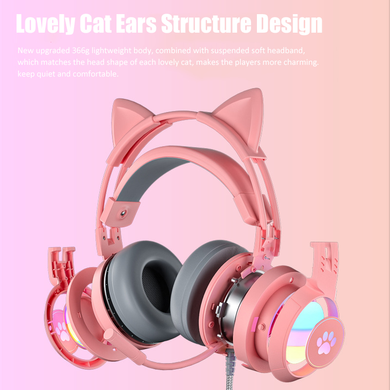 Auriculares con orejas de gato - Gaming Headset Rgb reseña y precio