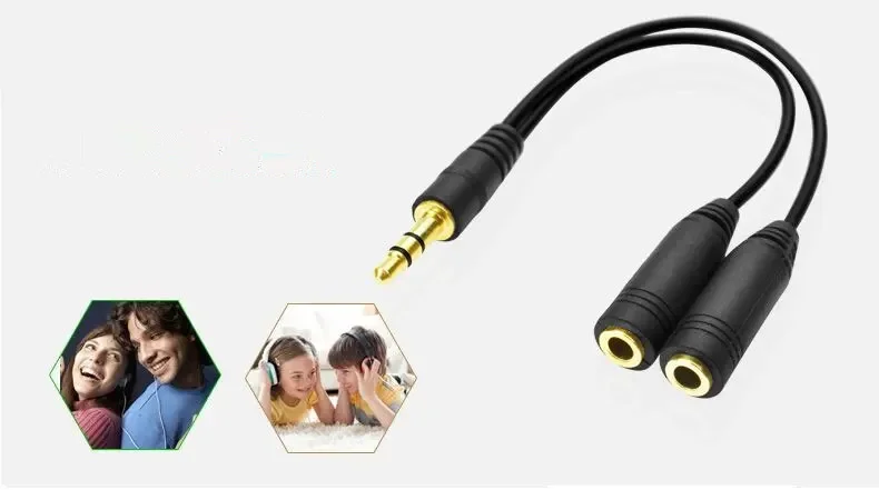 Divisor de auriculares, cable  - Earphone Splitter Jack reseña y precio