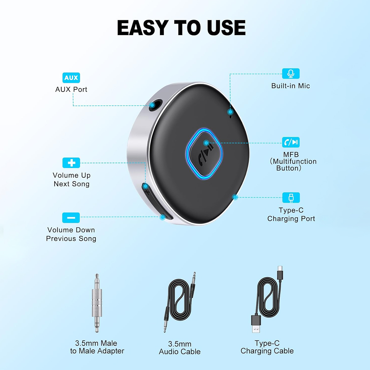 Adaptador Bluetooth AUX para A - Bluetooth Adapter Receiver reseña y precio