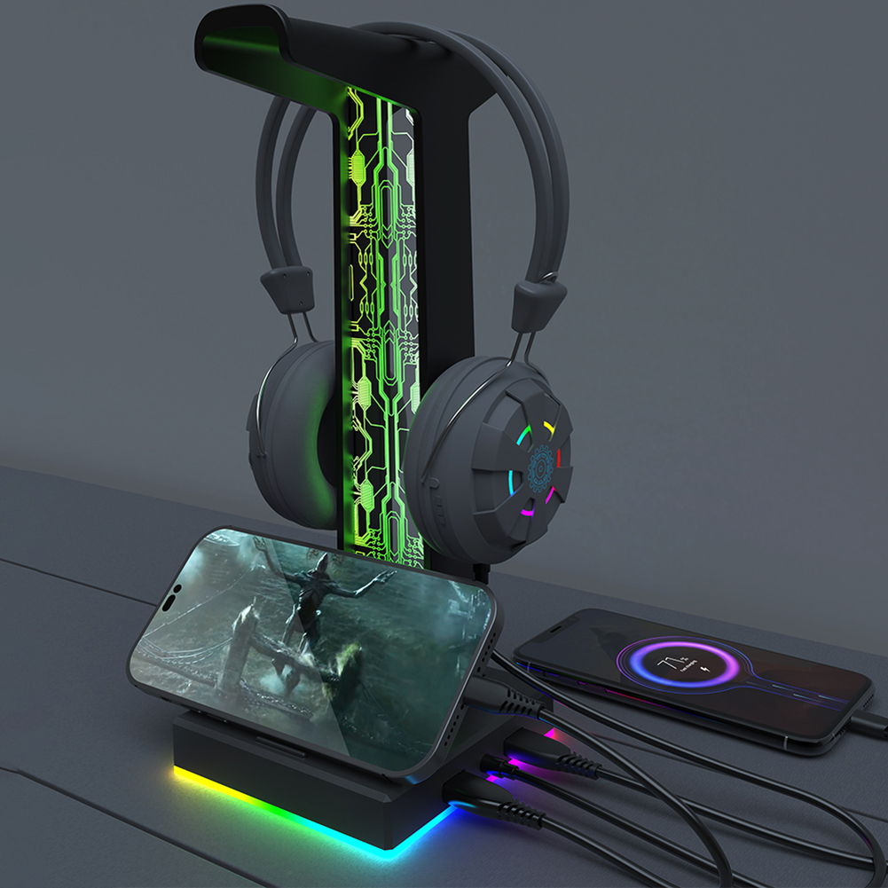 Soporte de auriculares para ju - Gaming Headset Rgb reseña y precio